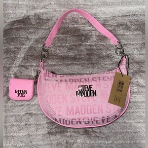 Steve Madden Pink Logo Shoulder Bag